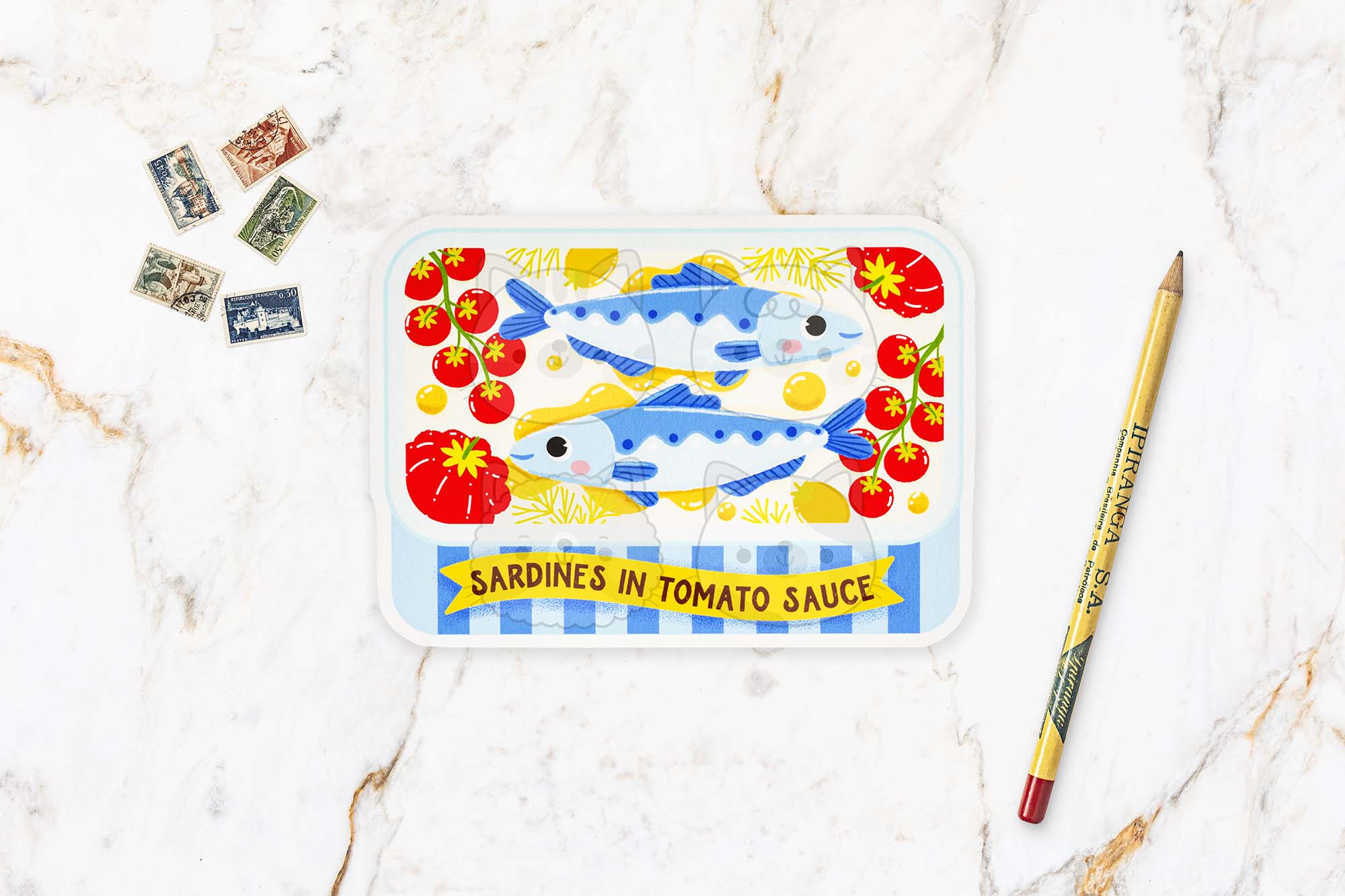 Sardines in Tomato Sauce Postcard