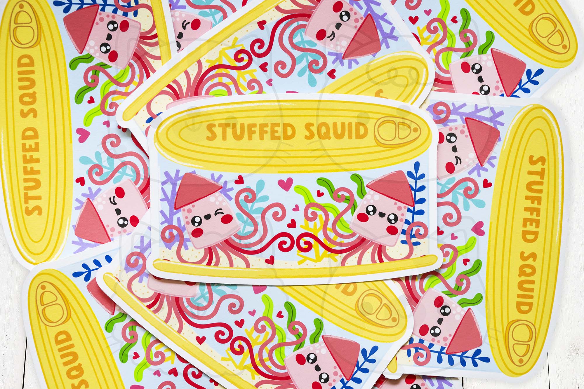Stuffed Squid Postcard