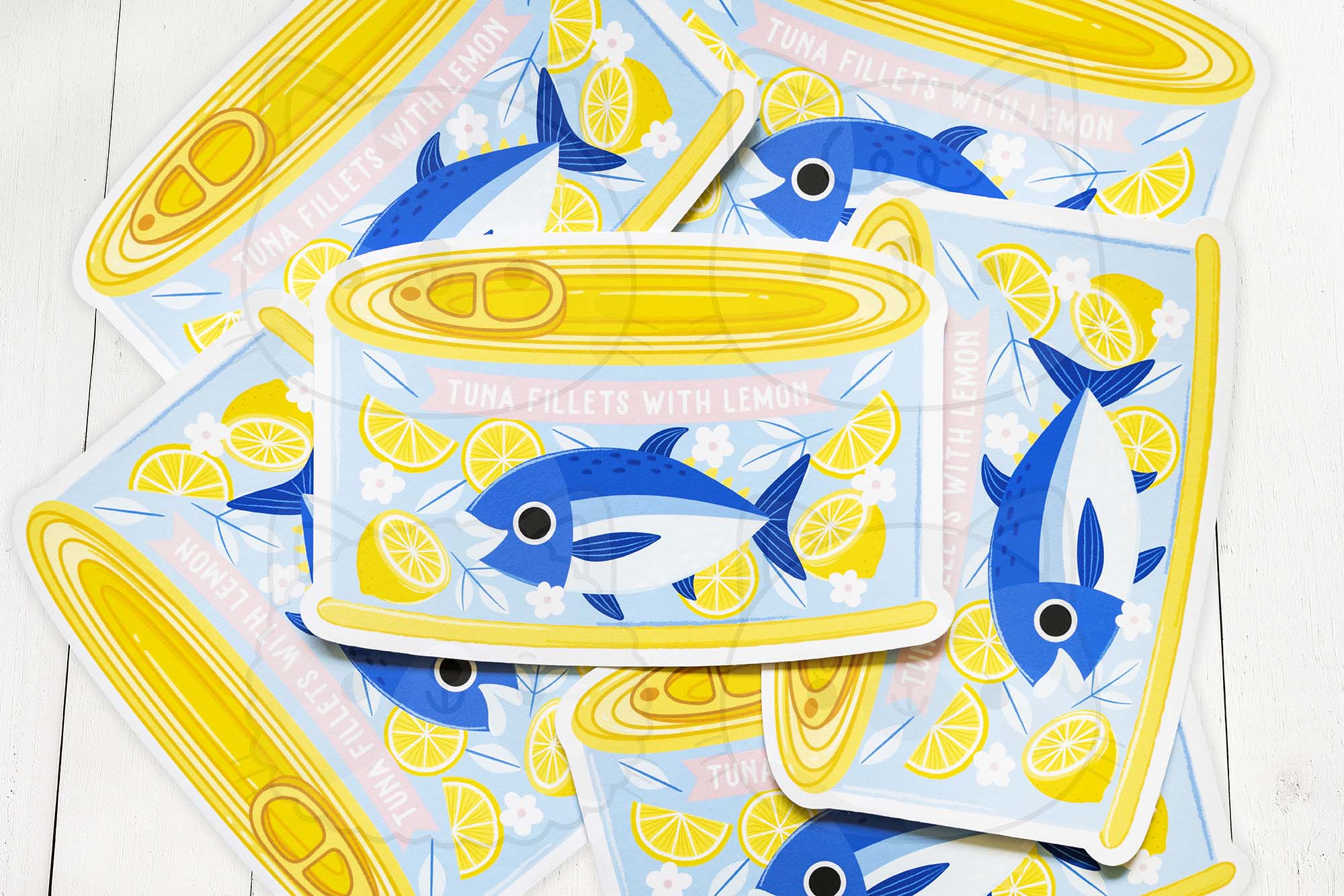 Tuna Fillets with Lemon Postcard