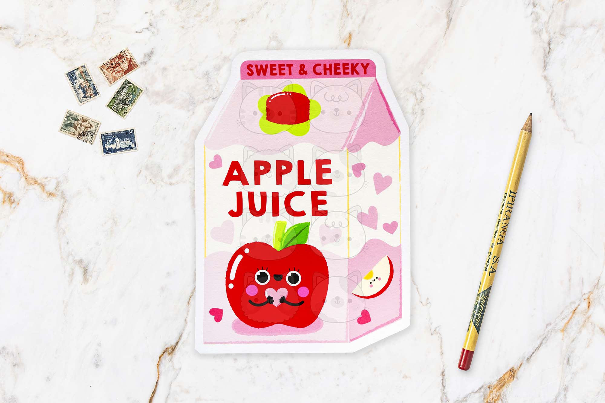 Apple Juice Postcard