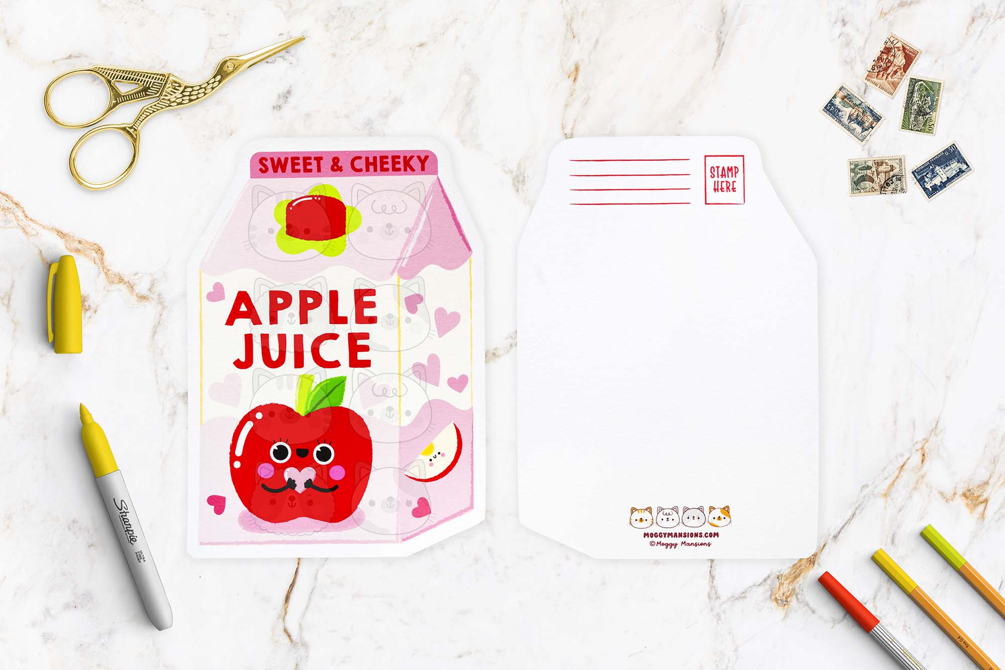 Apple Juice Postcard