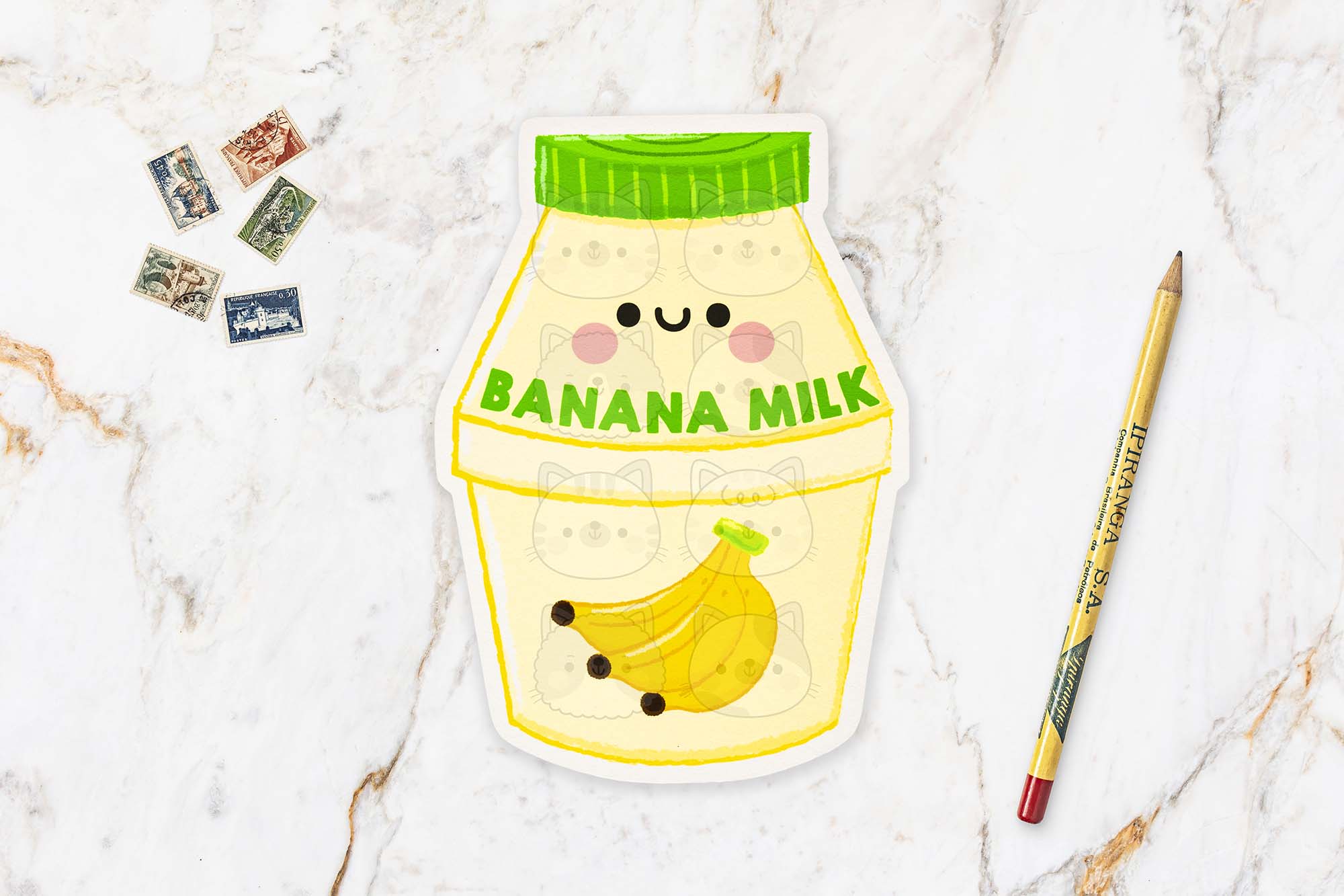 Banana Milk Postcard