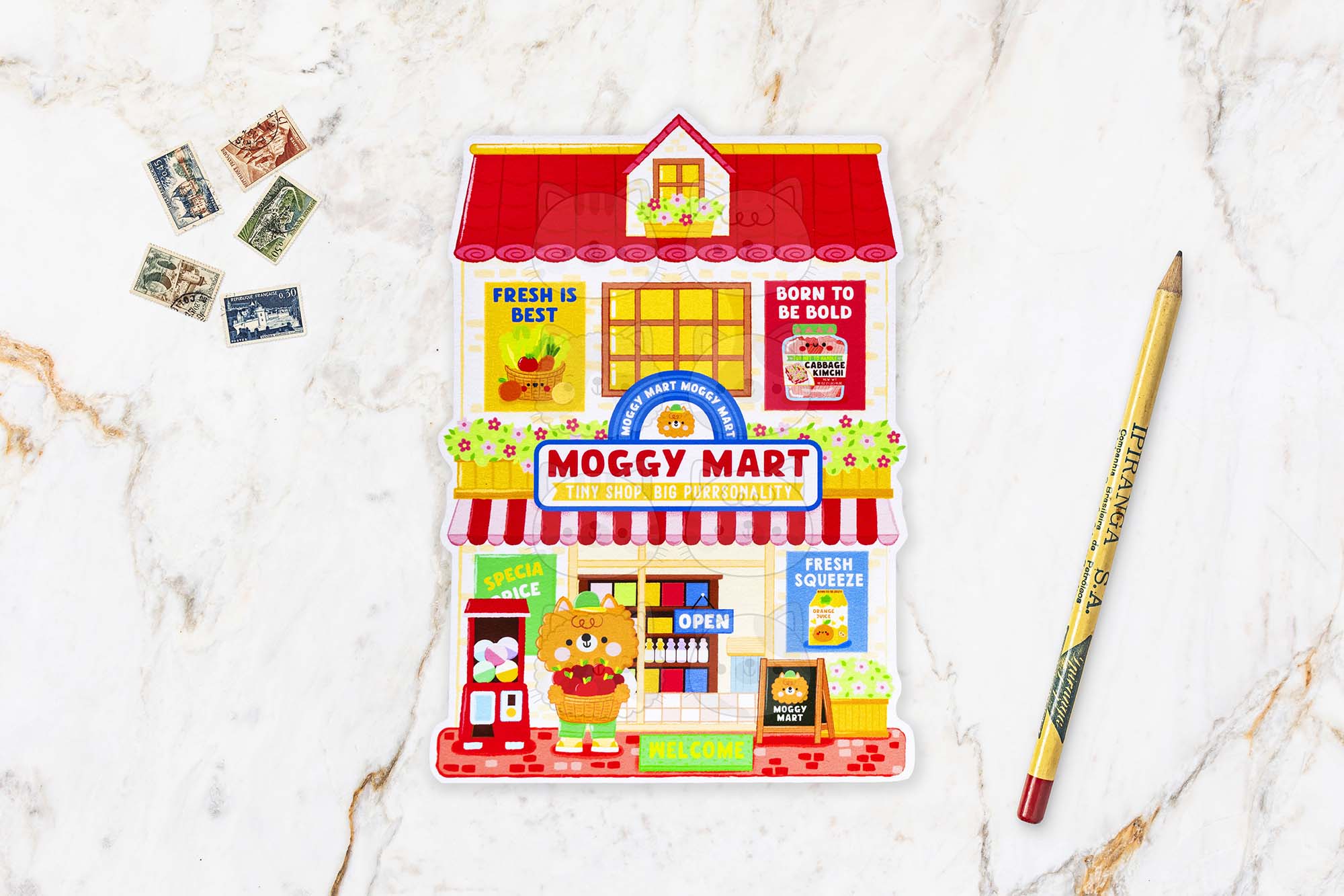 Moggy Mart Shop Postcard