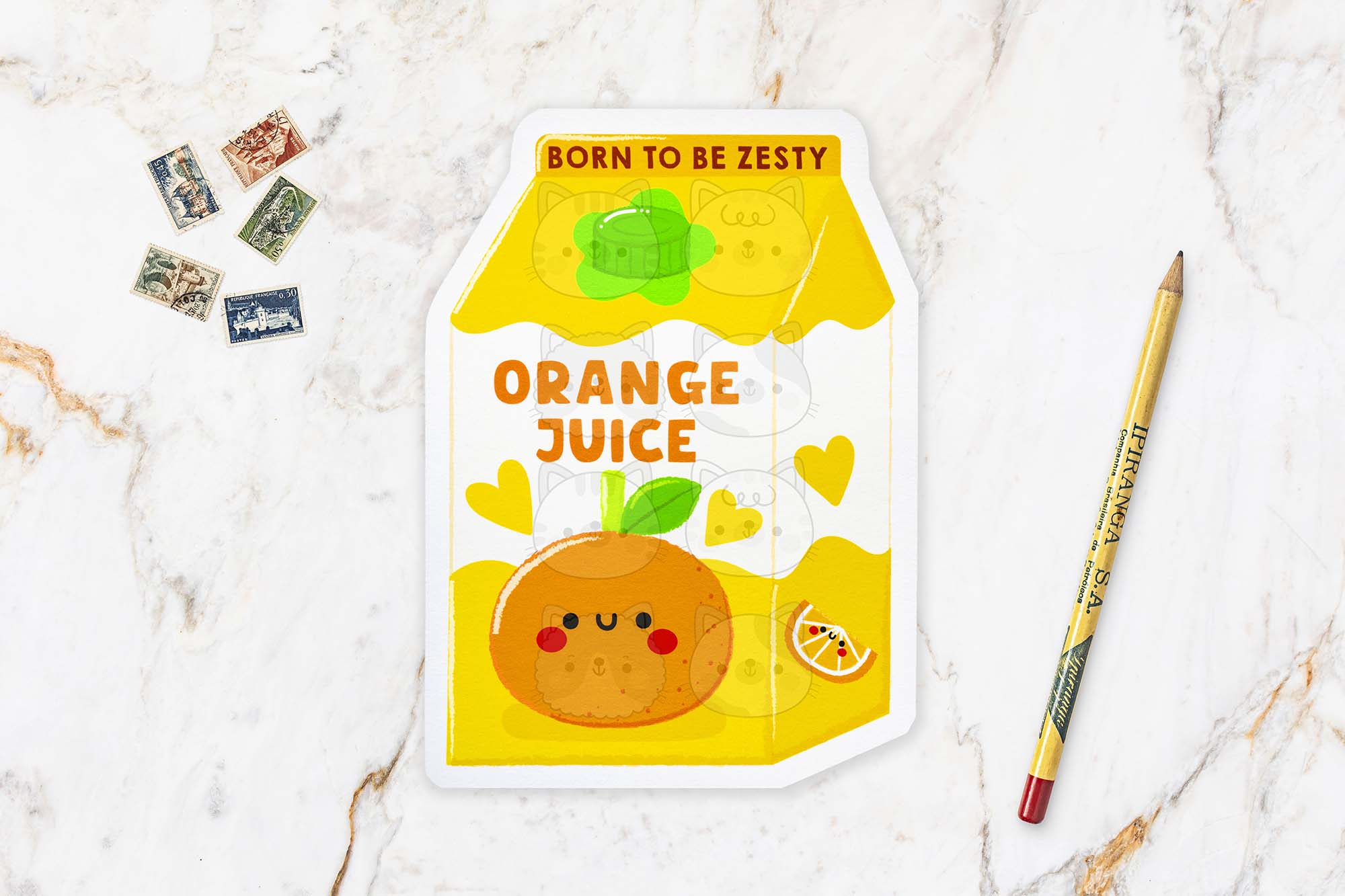 Orange Juice Postcard